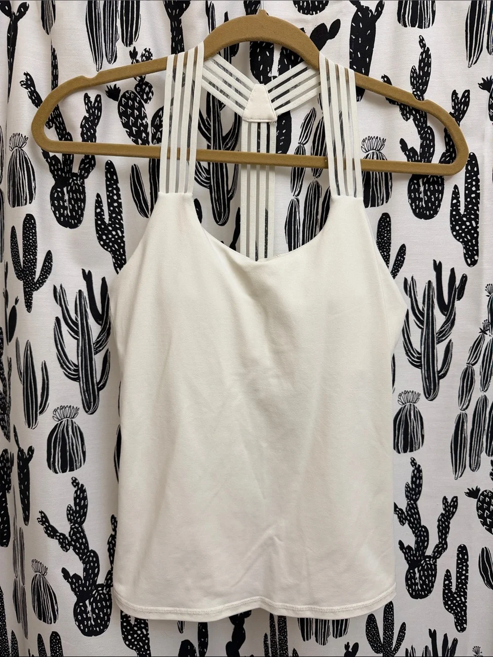 ALO Yoga White Strappy Y Back Tank Top